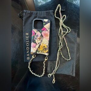NWOT Bandolier Floral Phone Case with Chain